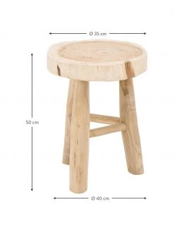 Runder Hocker Beachside aus Mungurholz, Ø 40 x H 50 cm -Flur & Diele Verkäufe Runder Hocker Beachside aus Mungurholz 2