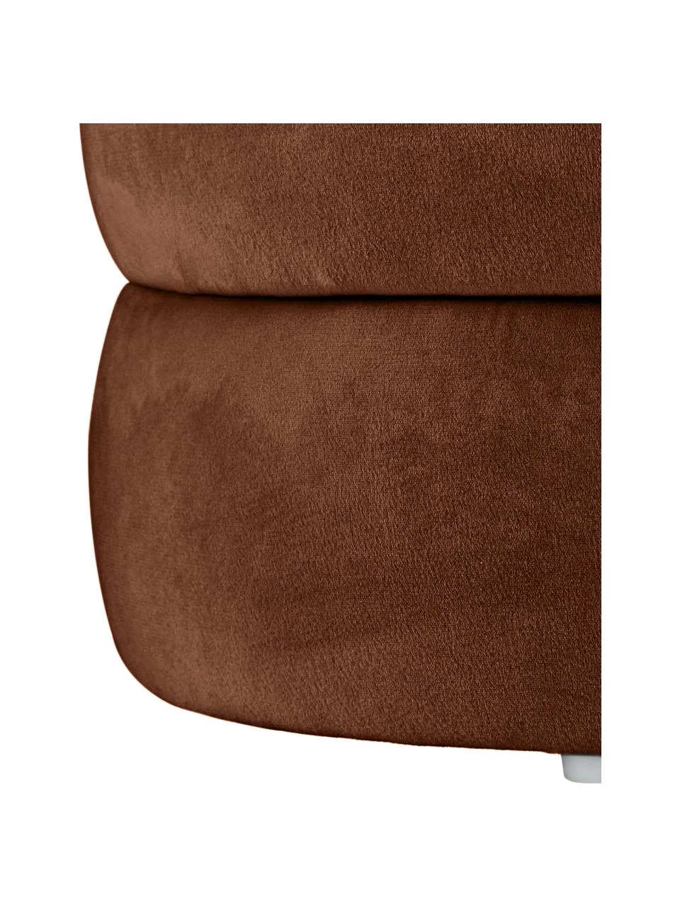 Westwing Collection Samt-Hocker Alto in Braun, Ø 42 x H 47 cm 6 Westwing Collection Samt-Hocker Alto in Braun, Ø 42 x H 47 cm – Bild 6