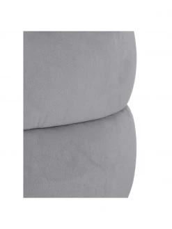 Westwing Collection Samt-Hocker Alto in Grau, Ø 42 x H 47 cm -Flur & Diele Verkäufe Samt Hocker Alto in Grau 4
