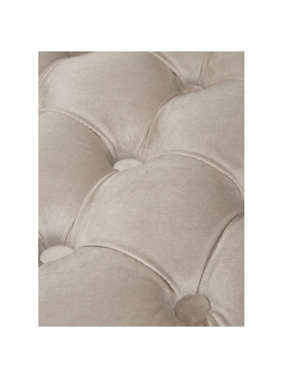 Westwing Collection Samt-Hocker Chiara mit Stauraum in Beige, Ø 50 x H 42 cm 5 Westwing Collection Samt-Hocker Chiara mit Stauraum in Beige, Ø 50 x H 42 cm – Bild 5