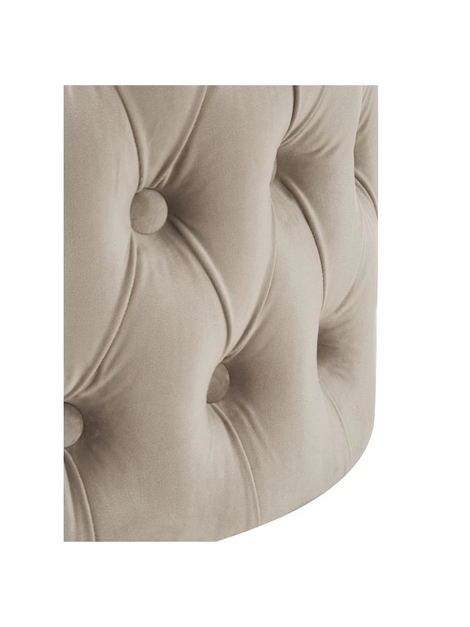 Westwing Collection Samt-Hocker Chiara mit Stauraum in Beige, Ø 50 x H 42 cm 6 Westwing Collection Samt-Hocker Chiara mit Stauraum in Beige, Ø 50 x H 42 cm – Bild 6