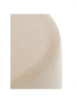 Westwing Collection Samt-Hocker Daisy in Beige, Ø 54 x H 38 cm -Flur & Diele Verkäufe Samt Hocker Daisy in Beige 4
