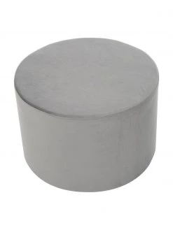 Westwing Collection Samt-Hocker Daisy in Grau, Ø 54 x H 38 cm -Flur & Diele Verkäufe Samt Hocker Daisy in Grau 9