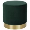Westwing Collection Samt-Hocker Orchid in Grün, Ø 38 x H 38 cm