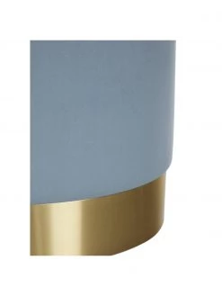 Westwing Collection Samt-Hocker Orchid in Hellblau, Ø 38 x H 38 cm -Flur & Diele Verkäufe Samt Hocker Orchid in Hellblau 5