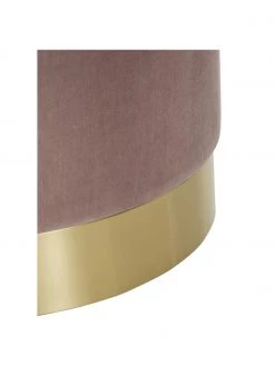 Westwing Collection Samt-Hocker Orchid in Rosa, Ø 38 x H 38 cm -Flur & Diele Verkäufe Samt Hocker Orchid in Rosa 5