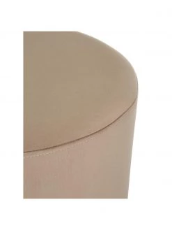 Westwing Collection Samt-Hocker Orchid in Taupe, Ø 38 x H 38 cm -Flur & Diele Verkäufe Samt Hocker Orchid in Taupe 4