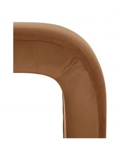 Westwing Collection Samt-Hocker Penelope in Braun, B 61 x H 46 cm -Flur & Diele Verkäufe Samt Hocker Penelope in Braun 5