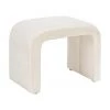 Westwing Collection Samt-Hocker Penelope in Cremeweiß, B 61 x H 46 cm