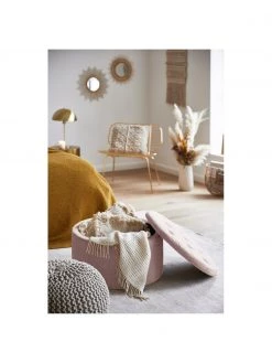 Samt-Hocker Retina mit Stauraum in Altrosa, Ø 60 x H 35 cm 8 Samt-Hocker Retina mit Stauraum in Altrosa, Ø 60 x H 35 cm -Flur & Diele Verkäufe Samt Hocker Retina mit Stauraum in Altrosa 2