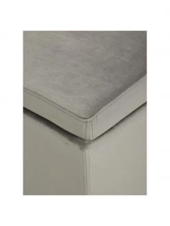 Westwing Collection Samt-Hocker Winou mit Stauraum in Hellgrau, B 50 x H 48 cm -Flur & Diele Verkäufe Samt Hocker Winou mit Stauraum in Hellgrau 5