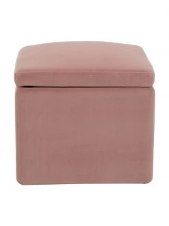 Westwing Collection Samt-Hocker Winou mit Stauraum in Rosa, B 50 x H 48 cm -Flur & Diele Verkäufe Samt Hocker Winou mit Stauraum in Rosa 2