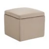 Westwing Collection Samt-Hocker Winou mit Stauraum in Taupe, B 50 x H 48 cm