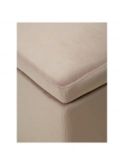 Westwing Collection Samt-Hocker Winou mit Stauraum in Taupe, B 50 x H 48 cm -Flur & Diele Verkäufe Samt Hocker Winou mit Stauraum in Taupe 4