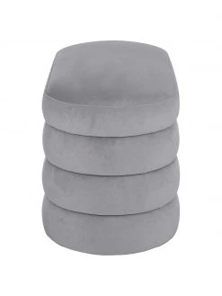 Westwing Collection Samt-Polsterbank Alto in Grau, B 110 x H 47 cm -Flur & Diele Verkäufe Samt Polsterbank Alto in Grau 5