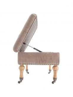 Bizzotto Samt-Polsterbank Arlette mit Stauraum, B 110 x H 40 cm -Flur & Diele Verkäufe Samt Polsterbank Arlette mit Stauraum 5