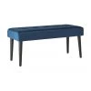 Samt-Polsterbank Glory in Dunkelblau, B 95 x H 45 cm