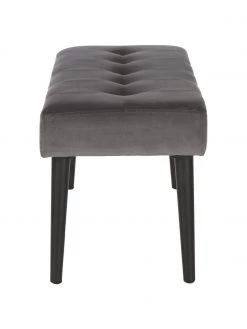 Samt-Polsterbank Glory in Dunkelgrau, B 95 x H 45 cm -Flur & Diele Verkäufe Samt Polsterbank Glory in Dunkelgrau 4