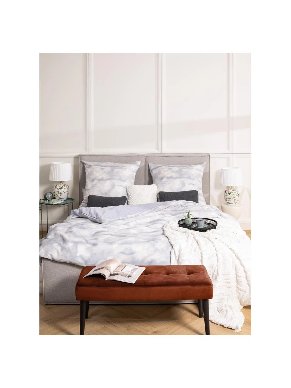 Samt-Polsterbank Glory in Rot, B 95 x H 45 cm 2 Samt-Polsterbank Glory in Rot, B 95 x H 45 cm – Bild 2