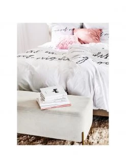 Westwing Collection Samt-Polsterbank Harper in Hellgrau, B 90 x H 44 cm -Flur & Diele Verkäufe Samt Polsterbank Harper in Hellgrau 2