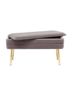 Bizzotto Samt-Polsterbank Pavlina mit Stauraumfunktion, B 80 x H 42 cm -Flur & Diele Verkäufe Samt Polsterbank Pavlina mit Stauraumfunktion 15