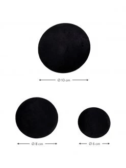 Samt-Wandhaken-Set Giza in Schwarz, 3-tlg., Set mit verschiedenen Größen -Flur & Diele Verkäufe Samt Wandhaken Set Giza in Schwarz 3 tlg 2