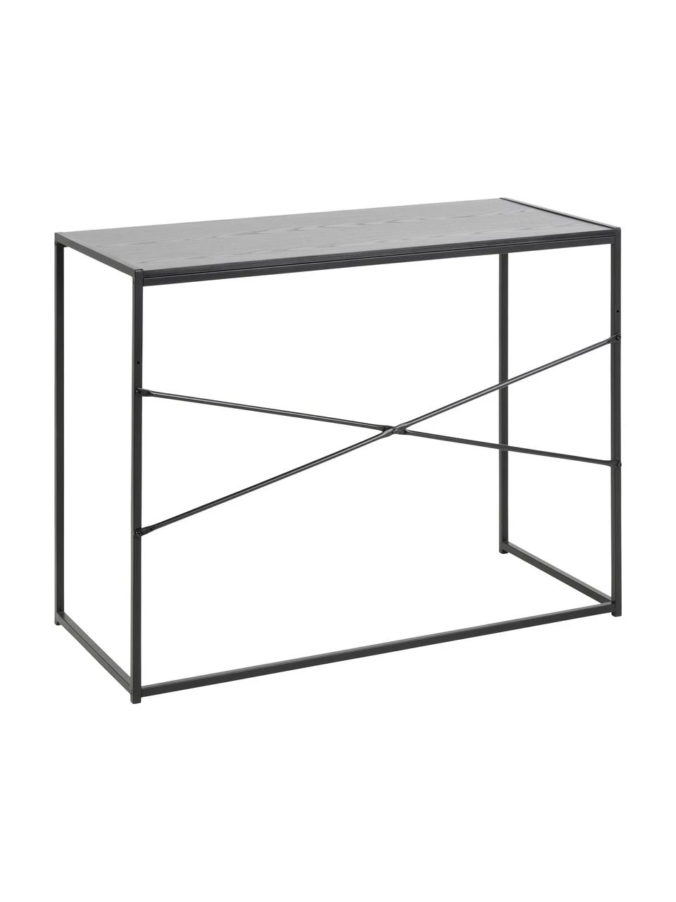 Schmaler Schreibtisch Seaford aus Holz und Metall, B 100 x T 45 cm 5 Schmaler Schreibtisch Seaford aus Holz und Metall, B 100 x T 45 cm – Bild 5