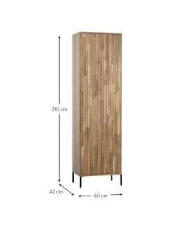 Schrank Avourio mit geriffelter Front aus Eichenholz, B 60 x H 210 cm 8 Schrank Avourio mit geriffelter Front aus Eichenholz, B 60 x H 210 cm -Flur & Diele Verkäufe Schrank Avourio mit geriffelter Front aus Eichenholz 2