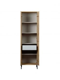 Schrank Avourio mit geriffelter Front aus Eichenholz, B 60 x H 210 cm 11 Schrank Avourio mit geriffelter Front aus Eichenholz, B 60 x H 210 cm -Flur & Diele Verkäufe Schrank Avourio mit geriffelter Front aus Eichenholz 5