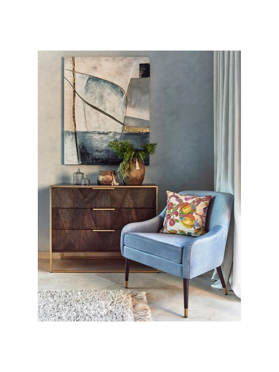 Westwing Collection Schubladenkommode Harry aus massivem Mangoholz, B 100 x H 80 cm 2 Westwing Collection Schubladenkommode Harry aus massivem Mangoholz, B 100 x H 80 cm – Bild 2