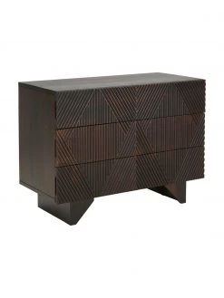 Westwing Collection Schubladenkommode Louis aus massivem Mangoholz, B 100 x H 75 cm