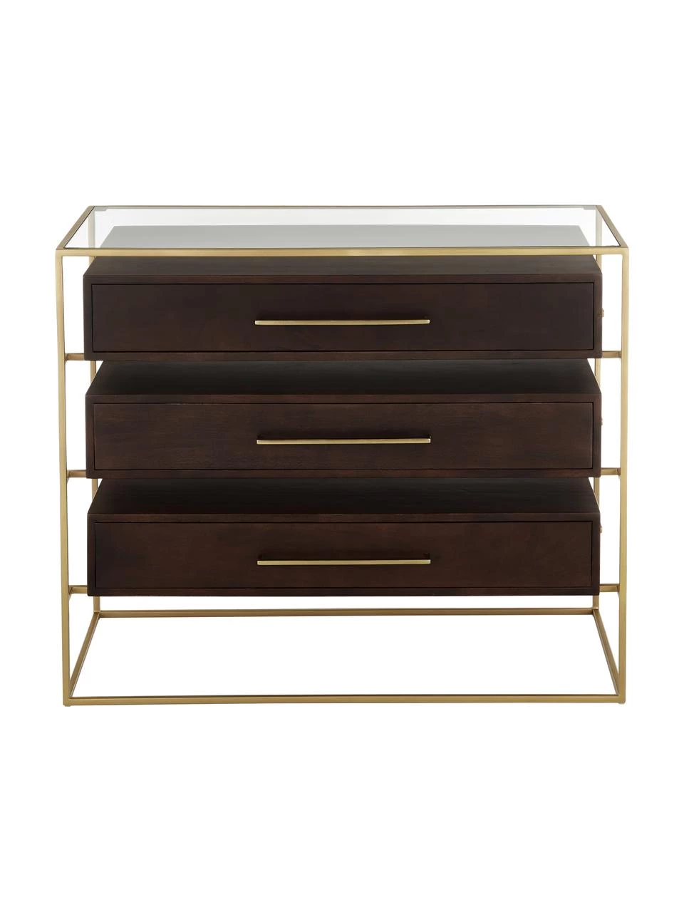 Westwing Collection Schubladenkommode Lyle mit Glasplatte, B 100 x H 82 cm 5 Westwing Collection Schubladenkommode Lyle mit Glasplatte, B 100 x H 82 cm – Bild 5