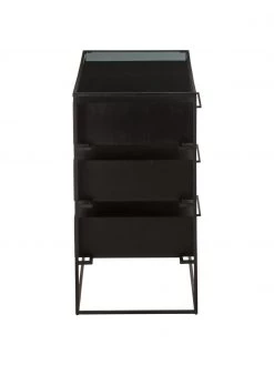 Westwing Collection Schubladenkommode Lyle mit Glasplatte, B 100 x H 82 cm -Flur & Diele Verkäufe Schubladenkommode Lyle mit Glasplatte 4