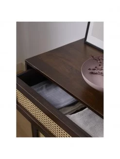 Westwing Collection Schubladenkommode Vienna mit Wiener Geflecht in Dunkelbraun, B 105 x H 78 cm -Flur & Diele Verkäufe Schubladenkommode Vienna mit Wiener Geflecht in Dunkelbraun 2