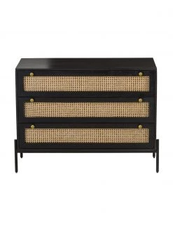 Westwing Collection Schubladenkommode Vienna mit Wiener Geflecht in Schwarz, B 105 x H 78 cm -Flur & Diele Verkäufe Schubladenkommode Vienna mit Wiener Geflecht in Schwarz 5