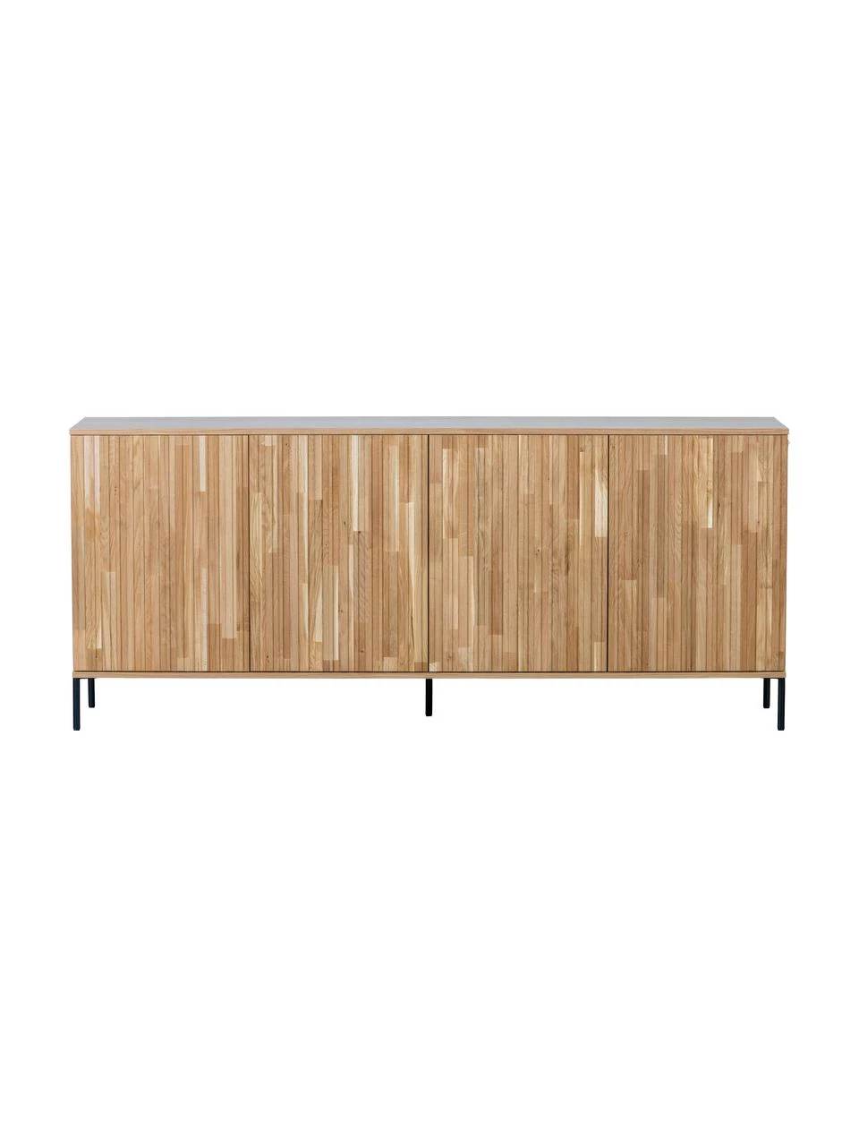 Sideboard Avourio mit geriffelter Front aus Eichenholz, 4-türig, B 200 x H 85 cm 5 Sideboard Avourio mit geriffelter Front aus Eichenholz, 4-türig, B 200 x H 85 cm – Bild 5