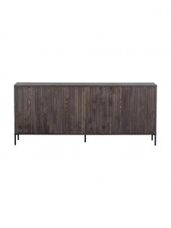 Sideboard Avourio mit geriffelter Front aus Eschenholz, 4-türig, B 200 x H 85 cm -Flur & Diele Verkäufe Sideboard Avourio mit geriffelter Front aus Eschenholz 4 turig 3