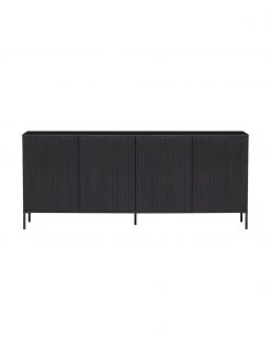 Sideboard Avourio mit geriffelter Front aus Kiefernholz, 4-türig, B 200 x H 85 cm -Flur & Diele Verkäufe Sideboard Avourio mit geriffelter Front aus Kiefernholz 4 turig 4