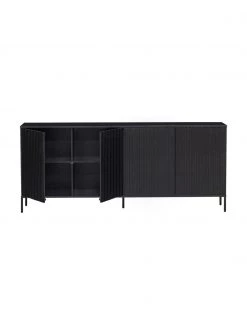Sideboard Avourio mit geriffelter Front aus Kiefernholz, 4-türig, B 200 x H 85 cm -Flur & Diele Verkäufe Sideboard Avourio mit geriffelter Front aus Kiefernholz 4 turig 5