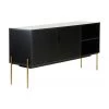 Westwing Collection Sideboard Jesper mit Türen in Schwarz, B 160 x H 80 cm