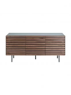 Sideboard Kesia mit Türen und Walnussfurnier, B 162 x H 74 cm -Flur & Diele Verkäufe Sideboard Kesia mit Turen und Walnussfurnier 3