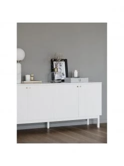 Rowico Sideboard Lewiston mit geriffelter Front in Weiß, B 161 x H 70 cm -Flur & Diele Verkäufe Sideboard Lewiston mit geriffelter Front in Weiss 5