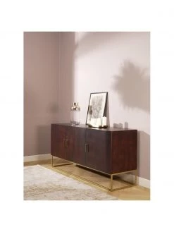 Westwing Collection Sideboard Lyle mit Türen aus massivem Mangoholz, B 150 x H 72 cm -Flur & Diele Verkäufe Sideboard Lyle mit Turen aus massivem Mangoholz 2