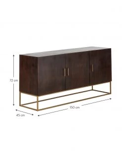Westwing Collection Sideboard Lyle mit Türen aus massivem Mangoholz, B 150 x H 72 cm -Flur & Diele Verkäufe Sideboard Lyle mit Turen aus massivem Mangoholz 3