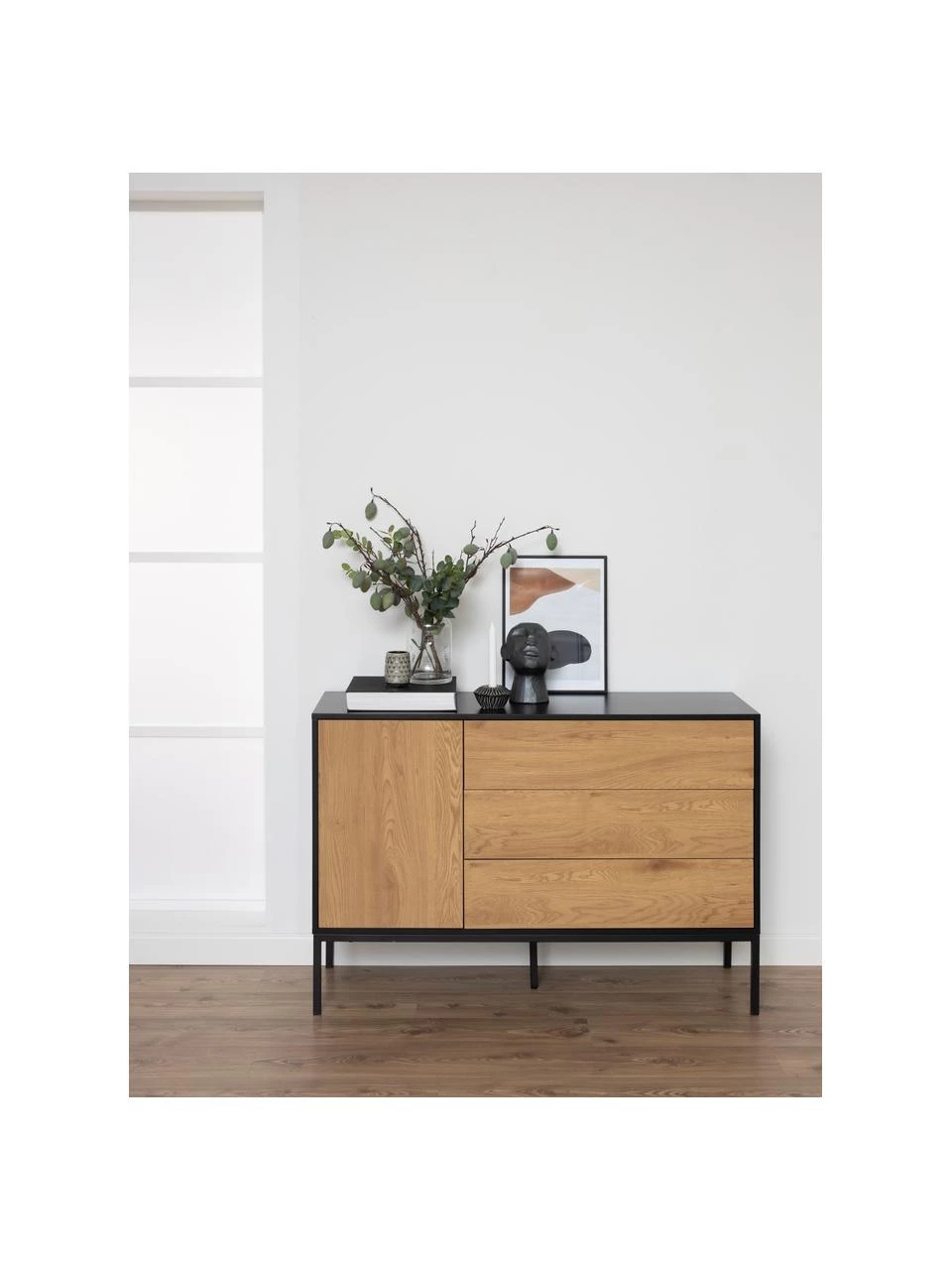 Sideboard Seaford aus Holz und Metall, B 120 x H 82 cm 2 Sideboard Seaford aus Holz und Metall, B 120 x H 82 cm – Bild 2