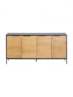 Sideboard Stellar mit Türen aus Eichenholzfurnier, B 165 x H 80 cm -Flur & Diele Verkäufe Sideboard Stellar mit Turen aus Eichenholzfurnier 3