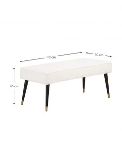 Westwing Collection Sitzbank Beverly, B 110 x H 46 cm -Flur & Diele Verkäufe Sitzbank Beverly 2