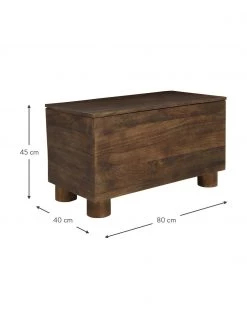 Sitzbank Grow aus Mangoholz mit Stauraum, B 80 x H 45 cm -Flur & Diele Verkäufe Sitzbank Grow aus Mangoholz mit Stauraum 2