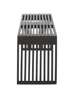 Sitzbank Rib in Schwarz aus Massivholz, B 104 x H 43 cm -Flur & Diele Verkäufe Sitzbank Rib in Schwarz aus Massivholz 5