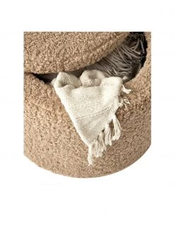 Westwing Collection Teddy-Hocker Alida mit Stauraum in Braun, Ø 50 x H 42 cm 9 Westwing Collection Teddy-Hocker Alida mit Stauraum in Braun, Ø 50 x H 42 cm -Flur & Diele Verkäufe Teddy Hocker Alida mit Stauraum in Braun 3